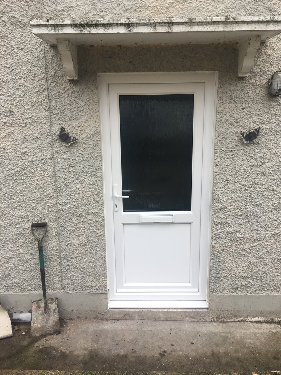 Image of fully glazed to half glass front door tintern 