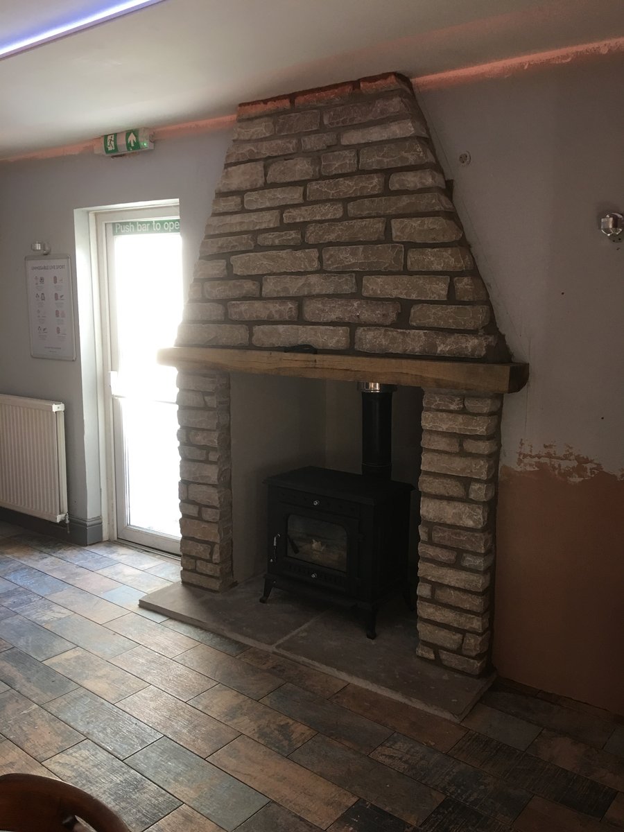 Image of somerset arms removep window replaced with log burner dingestow 