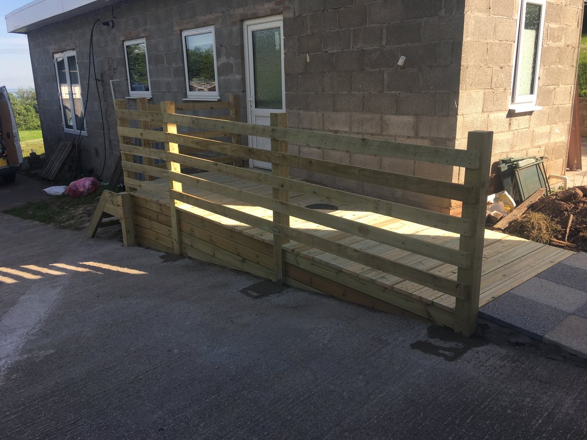 Image of wooden disabled access ramp decking st arvans 